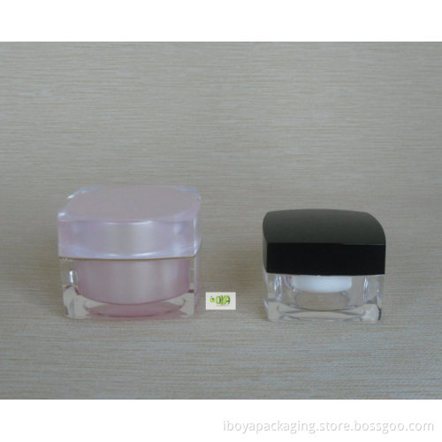 5g Square Acrylic Cosmetic Cream Jar, Nail Hel Jar